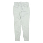 CALVIN KLEIN Womens Cotton Blend Off White Slim Skinny Trousers W26 L26 Stylish