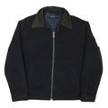NAUTICA Mens Black Polyester Blend Zip Jacket M Casual Outerwear Plain