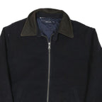 NAUTICA Mens Black Polyester Blend Zip Jacket M Casual Outerwear Plain
