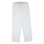 MUSTANG Mens Regular Fit White Cotton Blend Cargo Trousers W33 L32