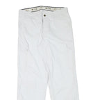 MUSTANG Mens Regular Fit White Cotton Blend Cargo Trousers W33 L32