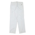 MUSTANG Mens Regular Fit White Cotton Blend Cargo Trousers W33 L32
