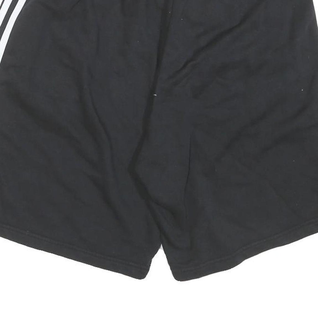 ADIDAS Mens Shorts Black Sports Casual L W30 Cotton Blend Athletic