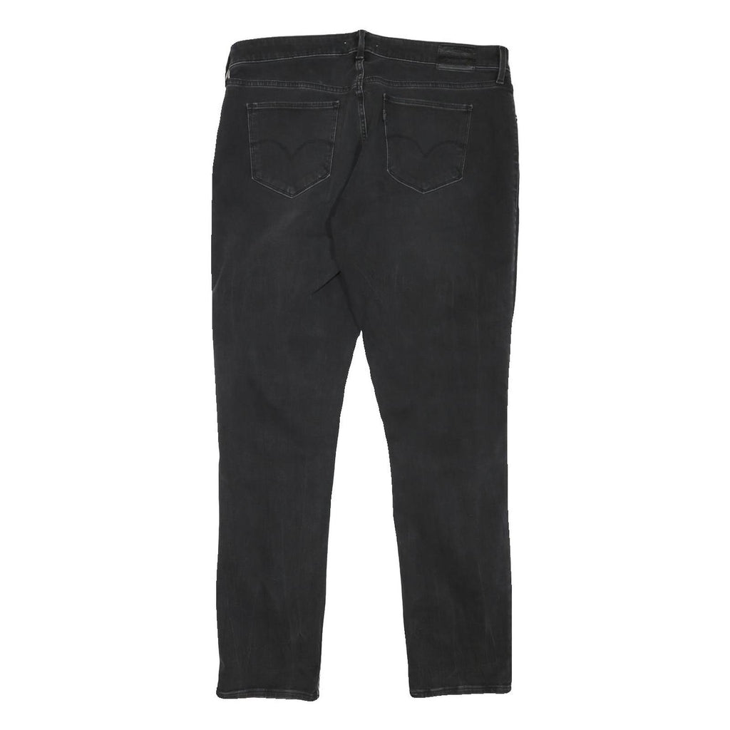 LEVI'S 311 Womens Slim Black Denim Jeans W34 L30 Distressed Cotton Blend