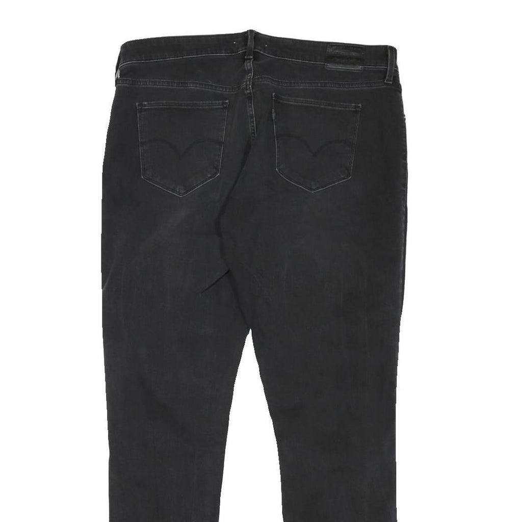 LEVI'S 311 Womens Slim Black Denim Jeans W34 L30 Distressed Cotton Blend