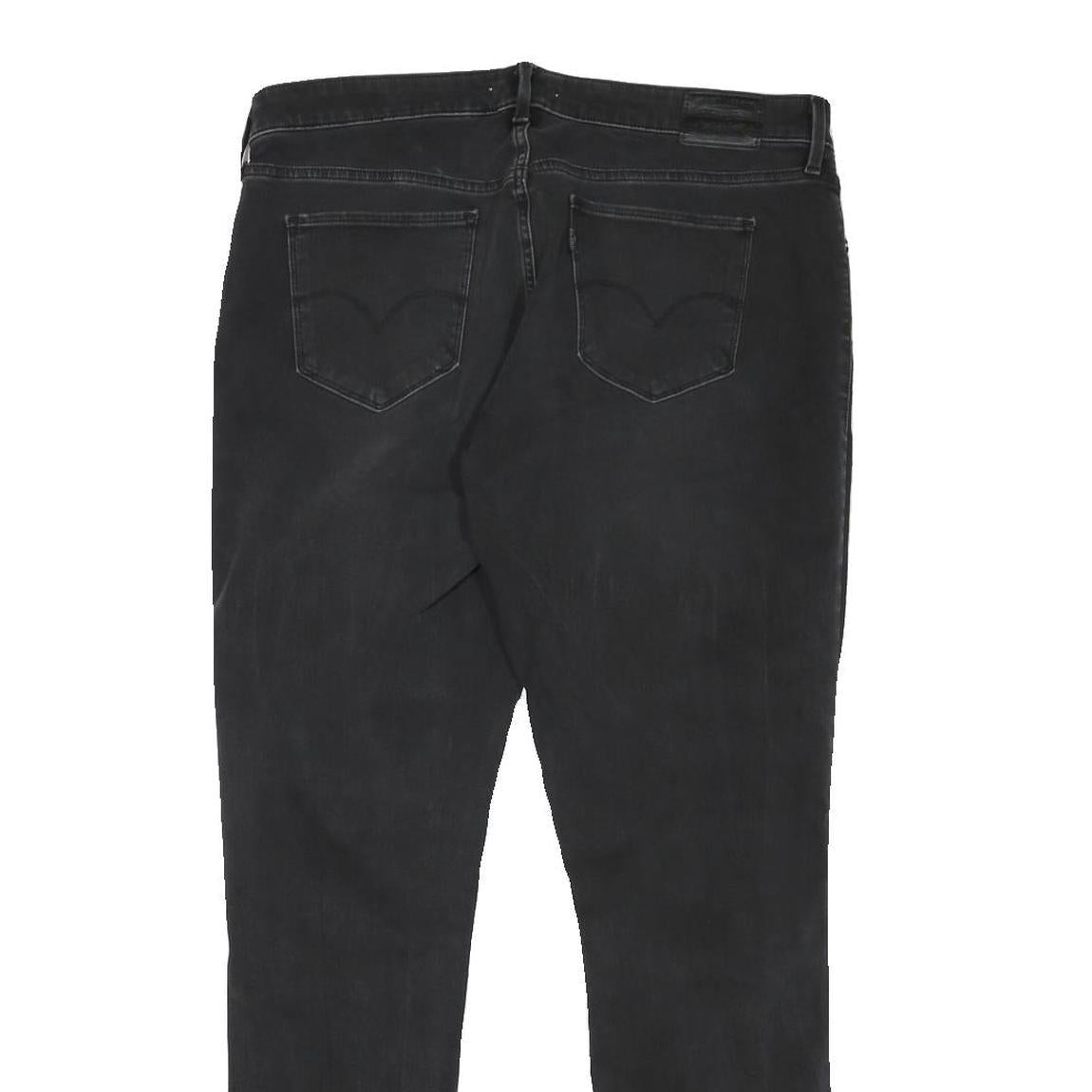 LEVI'S 311 Womens Slim Black Denim Jeans W34 L30 Distressed Cotton Blend