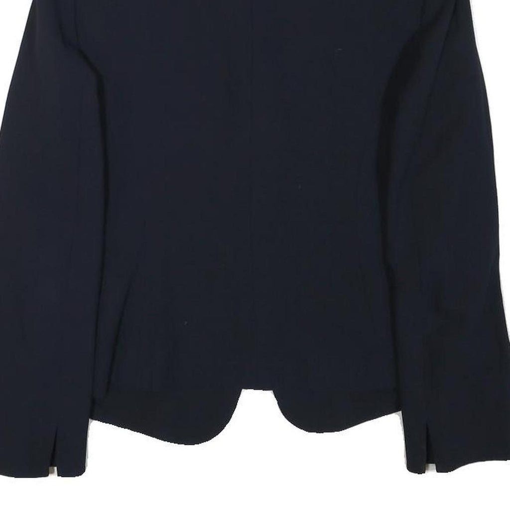 EMPORIO ARMANI Womens Navy Blue Wool Blend Blazer Jacket XS Classic Tailored