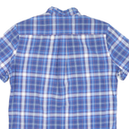 TOMMY HILFIGER Mens Blue & White Check Shirt S Classic Fit Cotton Blend