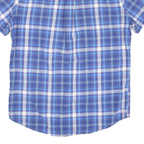 TOMMY HILFIGER Mens Blue & White Check Shirt S Classic Fit Cotton Blend