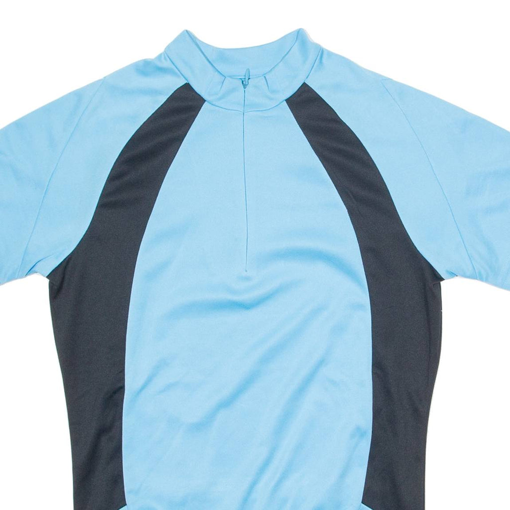 CRANE Cycling Mens Jersey Blue 1/4 Zip S