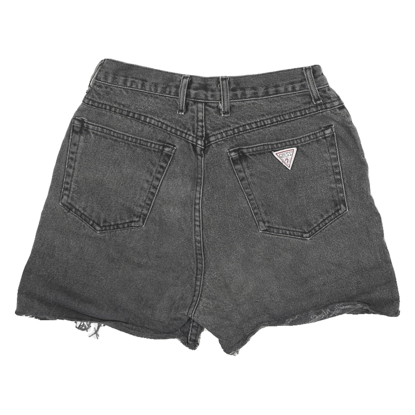 GUESS Womens Shorts Black Denim Distressed M W24 Ripped Casual Summer