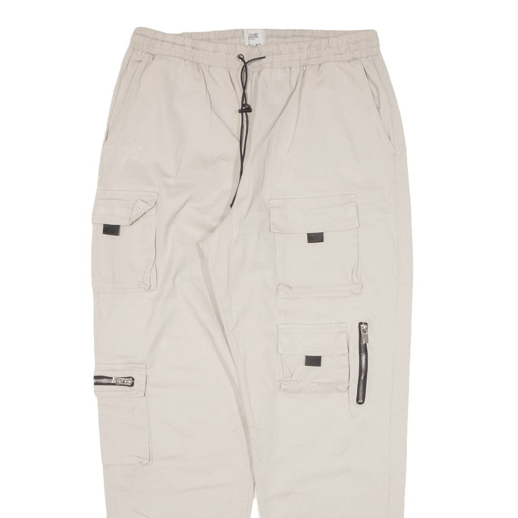 SIXTH JUNE Cargo Womens Trousers Beige Regular Tapered W31 L29