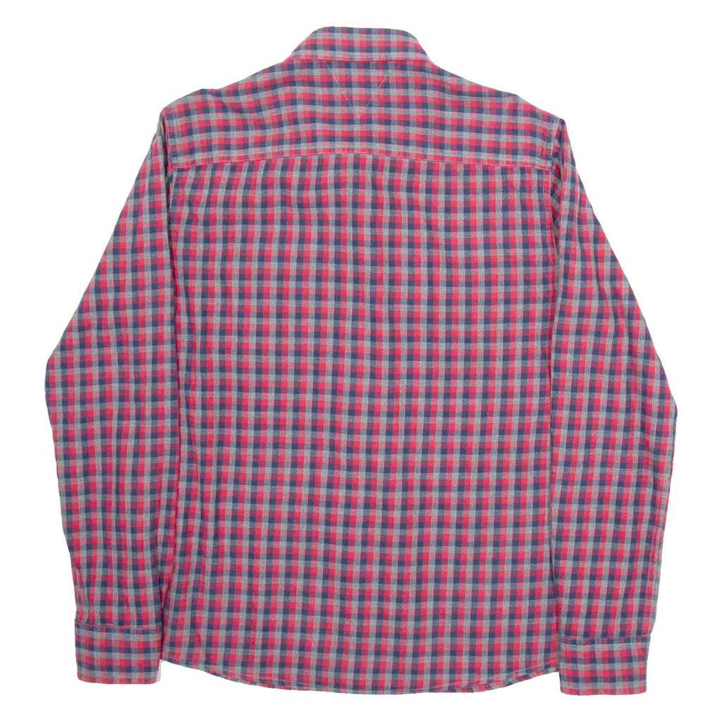 TOMMY HILFIGER Mens Shirt Red Check Long Sleeve S
