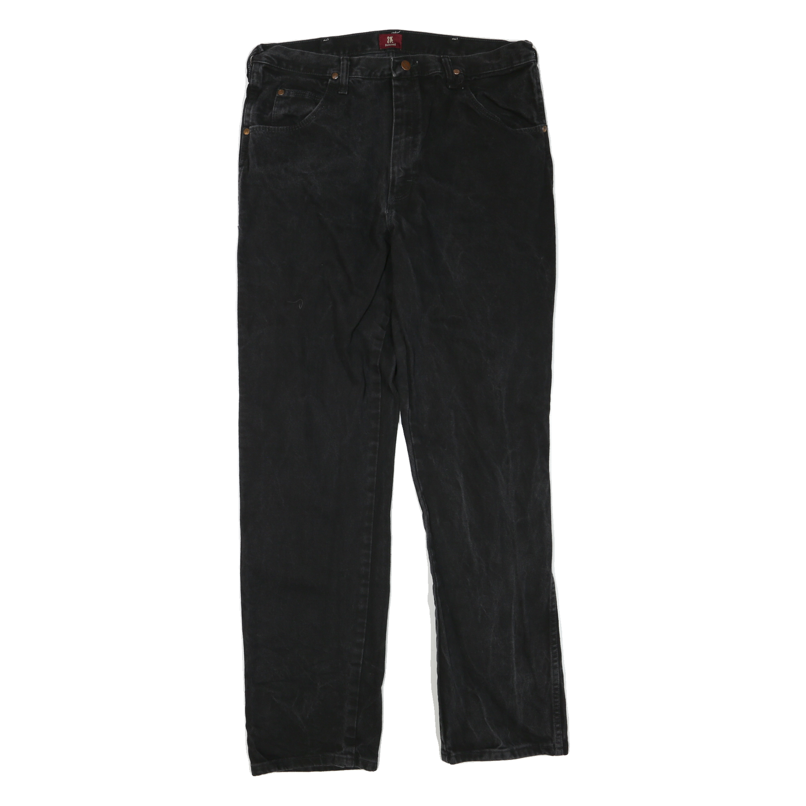 WRANGLER Womens Black Regular Straight Denim Dark W36 L35 Classic Fit Jeans