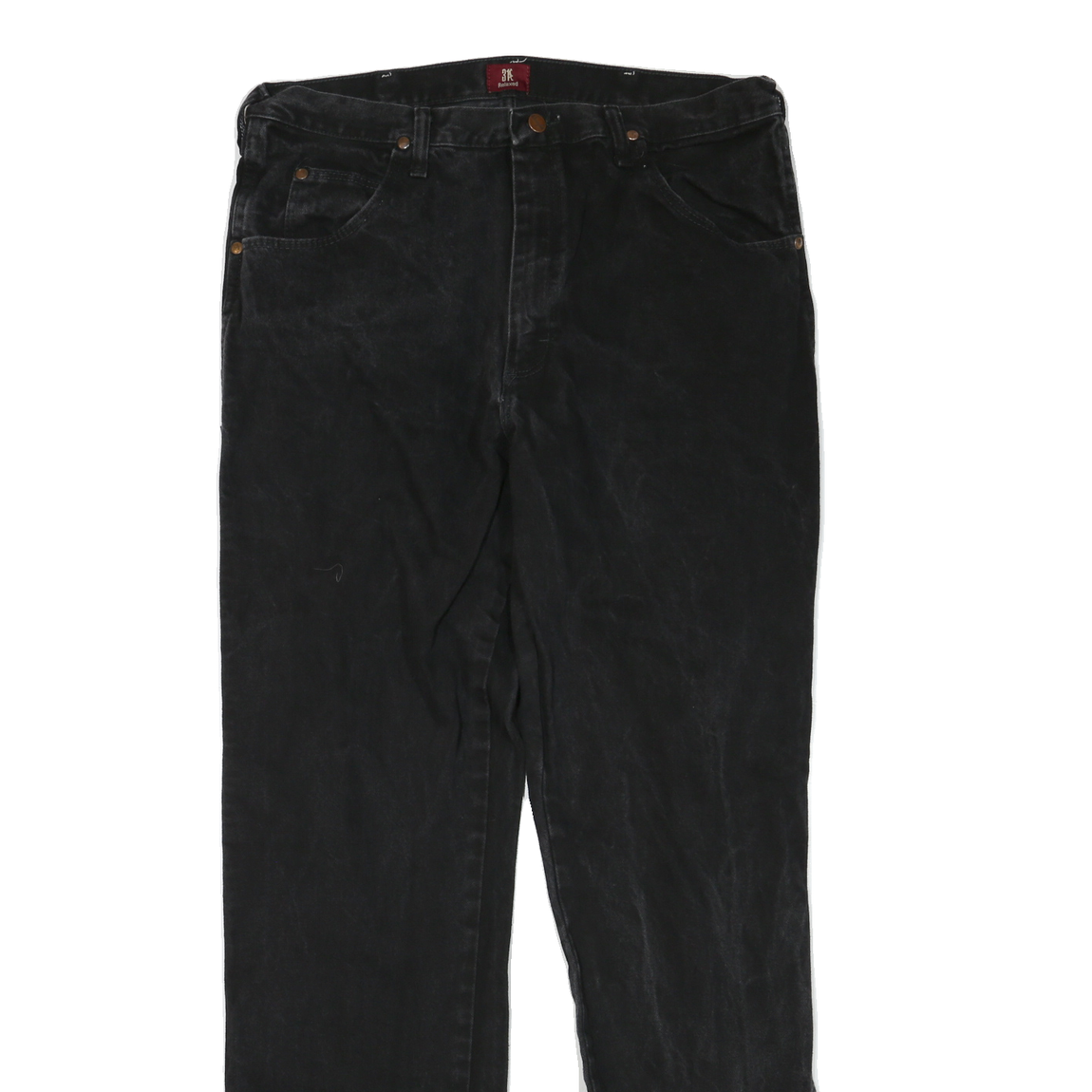 WRANGLER Womens Black Regular Straight Denim Dark W36 L35 Classic Fit Jeans