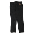 WRANGLER Womens Black Regular Straight Denim Dark W36 L35 Classic Fit Jeans