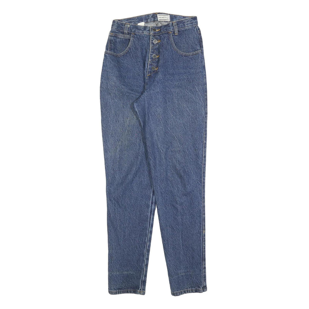 PALMETTOS Womens Jeans Blue Regular Straight Denim Medium W26 L30 Button Closure