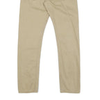 LEVI'S Womens Regular Fit Beige Cotton Blend Zip Trousers W30 L29 Casual Chic