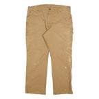 DICKIES Mens Jeans Beige Relaxed Straight Denim W38 L30 Workwear Zip Pocket