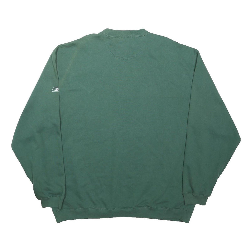 REEBOK Mens Green Green Bay Packers Crew Neck XL Cotton Blend Sweatshirt NFL