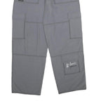 LP LIMITS Mens Grey Regular Fit Cargo Trousers W20 L32 Drawstring Casual Pants