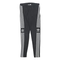 ADIDAS Womens Leggings Black & White Classic Slim UK 12 W24 L26 Three Stripes