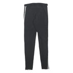 ADIDAS Womens Leggings Black & White Classic Slim UK 12 W24 L26 Three Stripes
