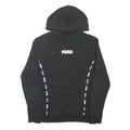 PUMA Mens Black Hoodie S Cotton Blend Pullover Hooded Sweatshirt Drawstring