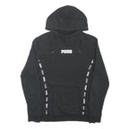 PUMA Mens Black Hoodie S Cotton Blend Pullover Hooded Sweatshirt Drawstring