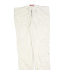 UNION BAY Womens Polyester Blend White Regular Straight Trousers W36 L32 Casual