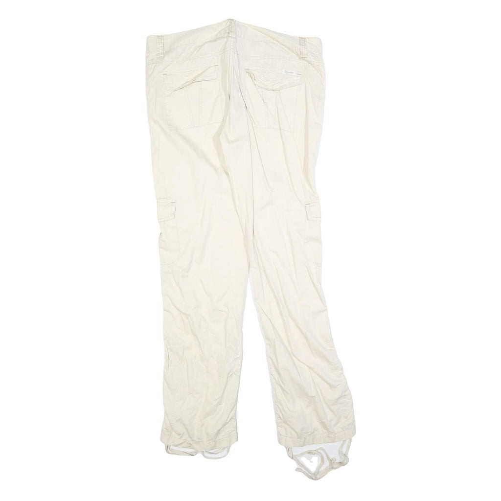 UNION BAY Womens Polyester Blend White Regular Straight Trousers W36 L32 Casual