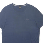 BOSS HUGO BOSS Mens Blue T-Shirt L Short Sleeve Crew Neck Cotton Blend Casual