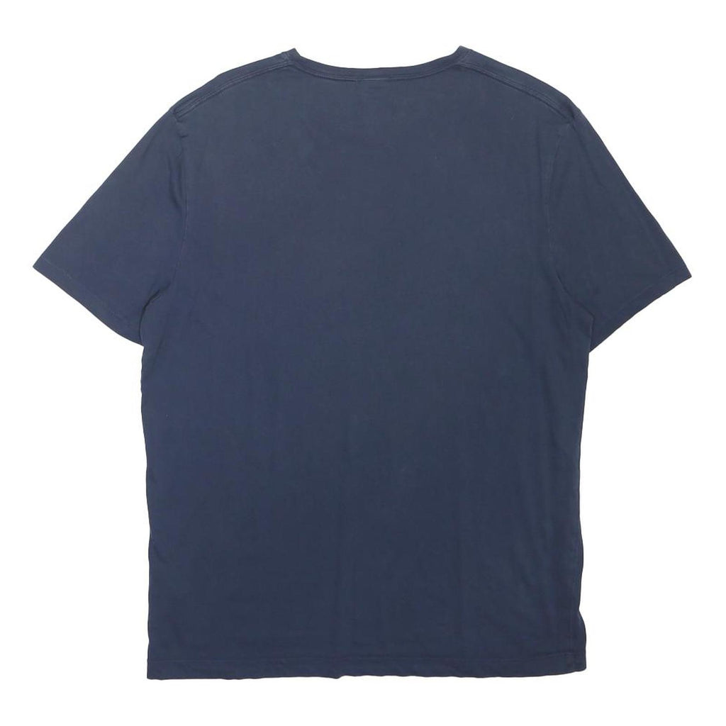 BOSS HUGO BOSS Mens Blue T-Shirt L Short Sleeve Crew Neck Cotton Blend Casual