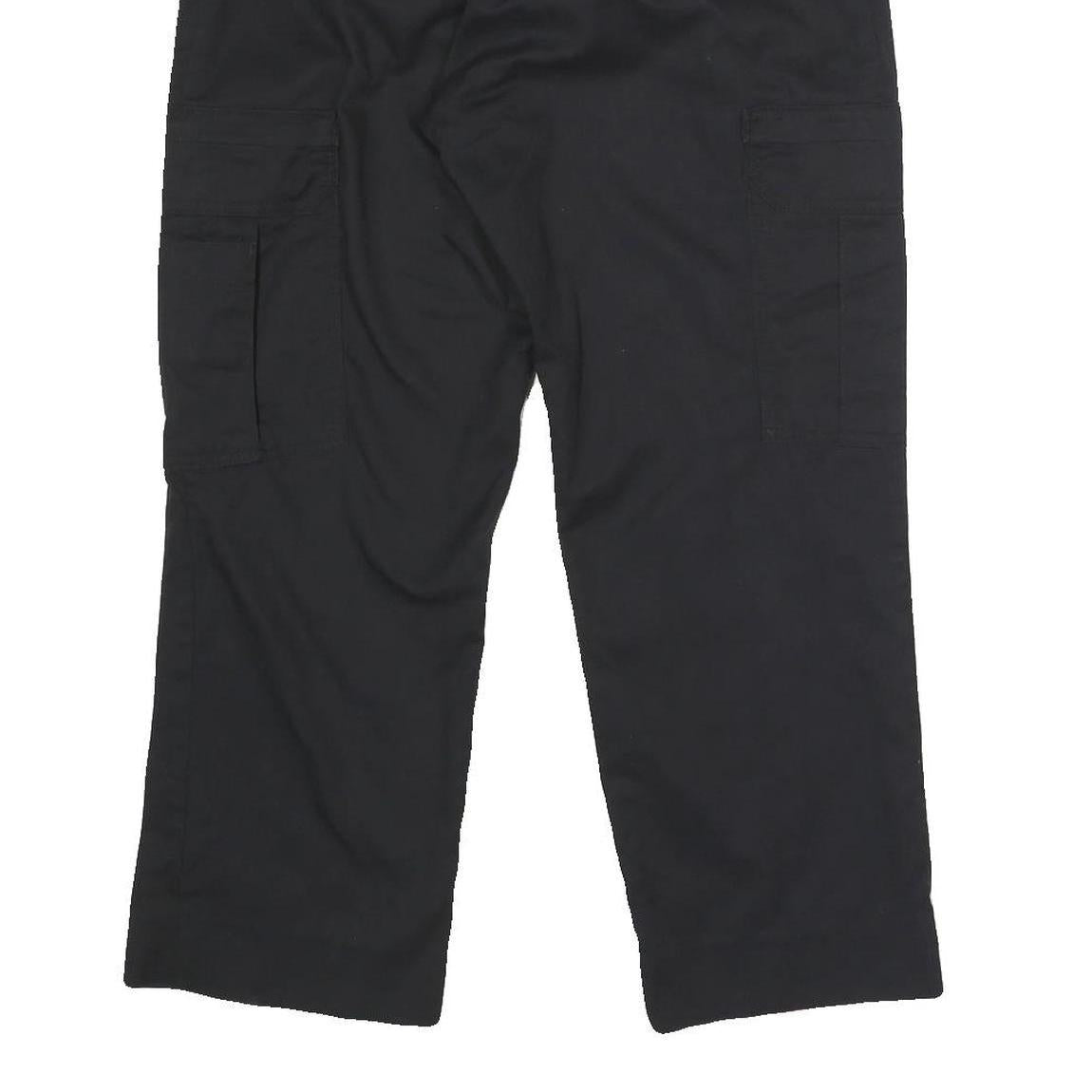 DICKIES Mens Cotton Blend Black Regular Cargo Trousers W29 L25 Workwear Zip