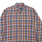 PAUL & SHARK Mens Multicolour Check Shirt L Button-Down Collar Long Sleeve