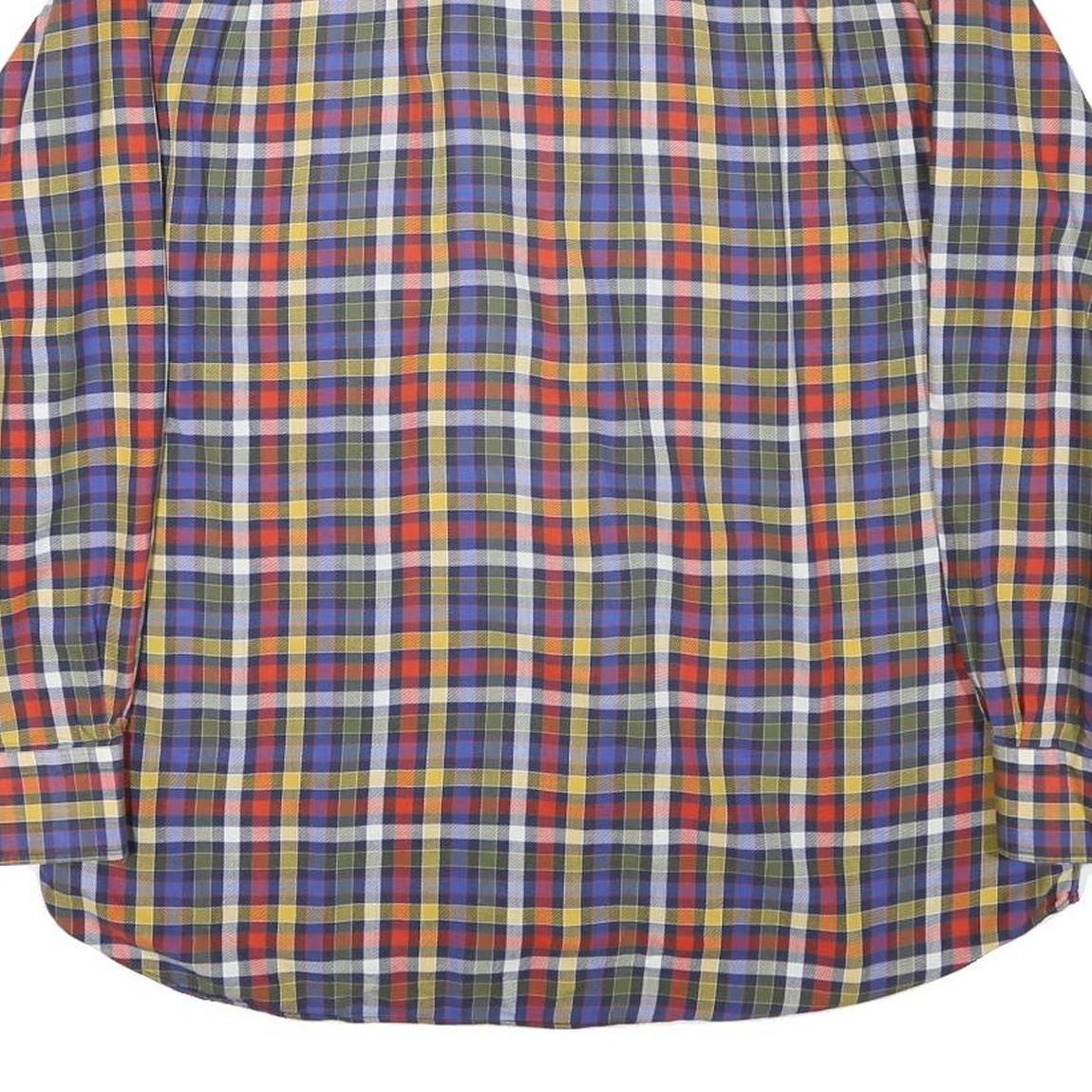 PAUL & SHARK Mens Multicolour Check Shirt L Button-Down Collar Long Sleeve