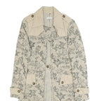 PINKO Womens Beige Floral Cotton Blend Button Jacket UK 12 Spring Casual