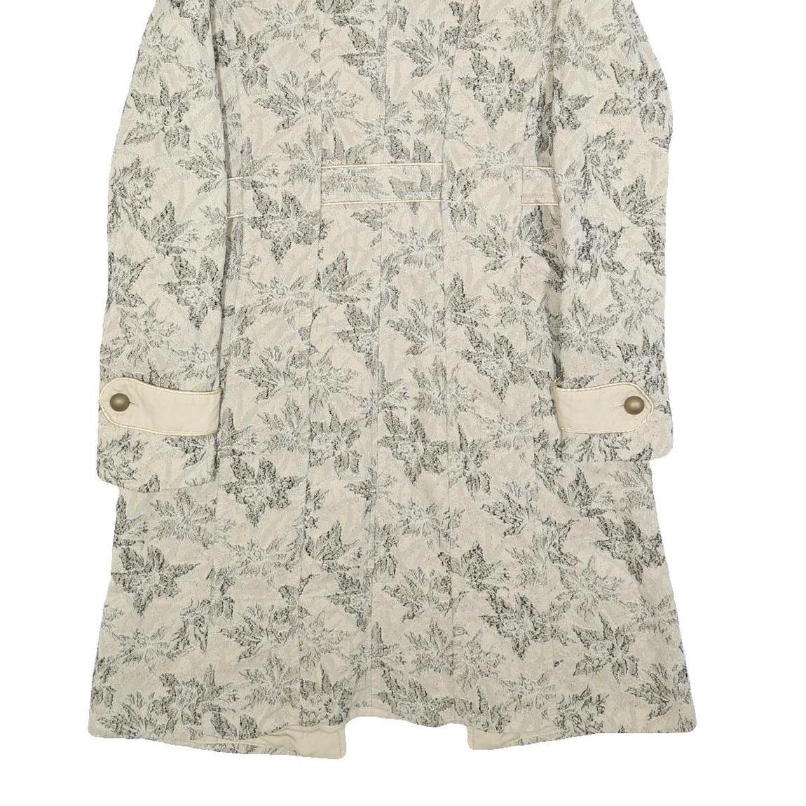 PINKO Womens Beige Floral Cotton Blend Button Jacket UK 12 Spring Casual