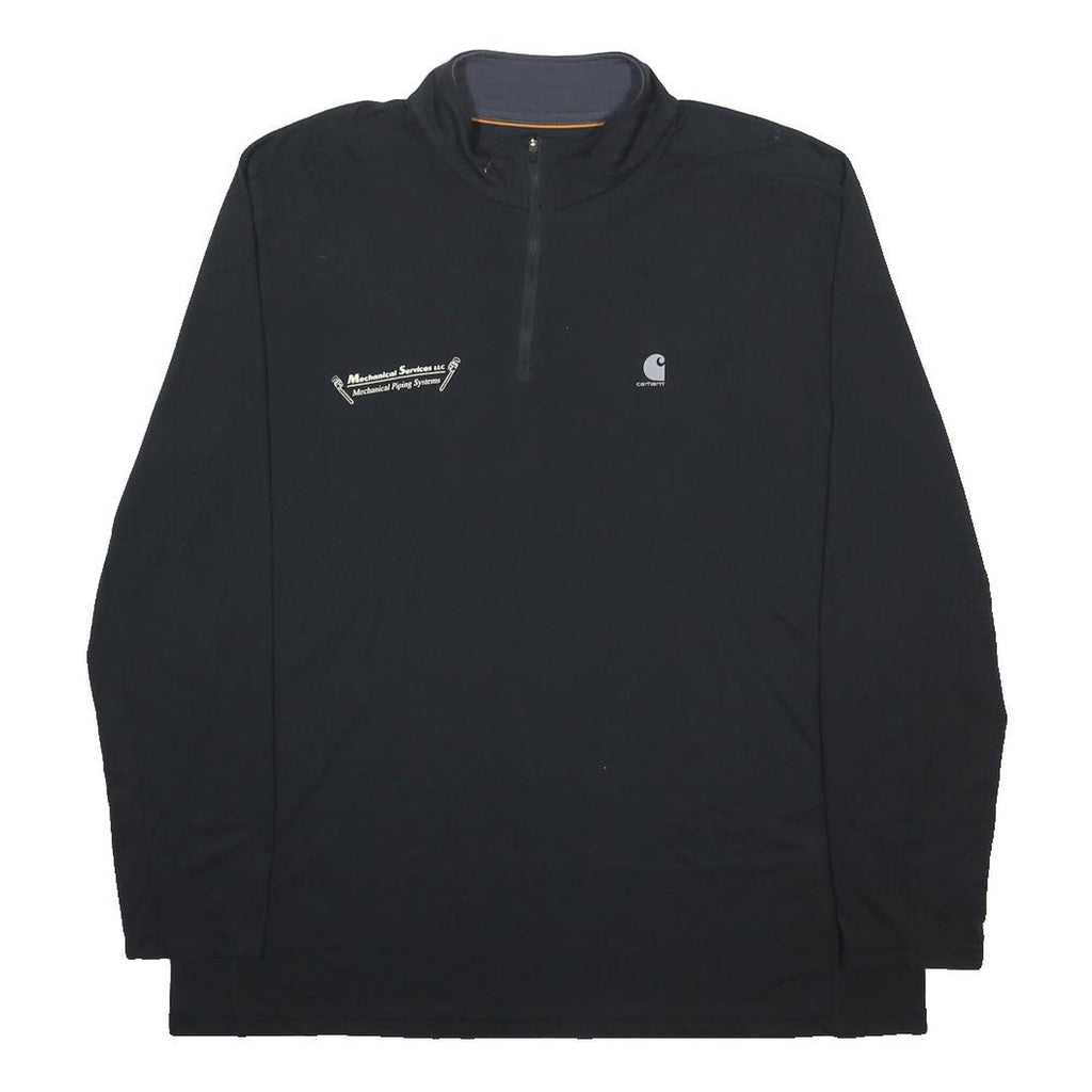 CARHARTT Mens Black Pullover Plain Crew Neck Basic Knit XL Work Jumper