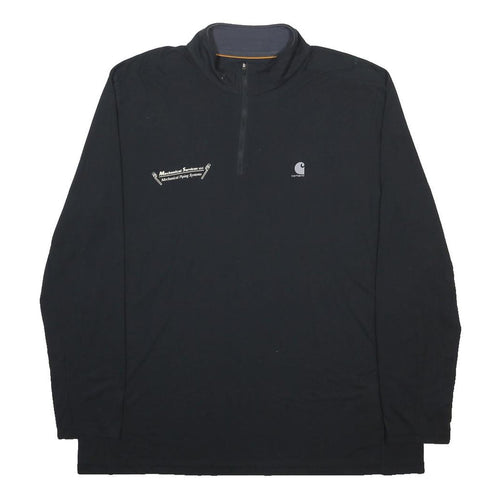 CARHARTT Mens Black Pullover Plain Crew Neck Basic Knit XL Work Jumper