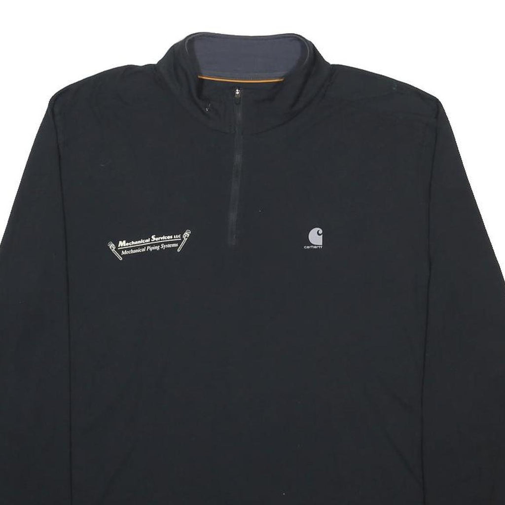CARHARTT Mens Black Pullover Plain Crew Neck Basic Knit XL Work Jumper
