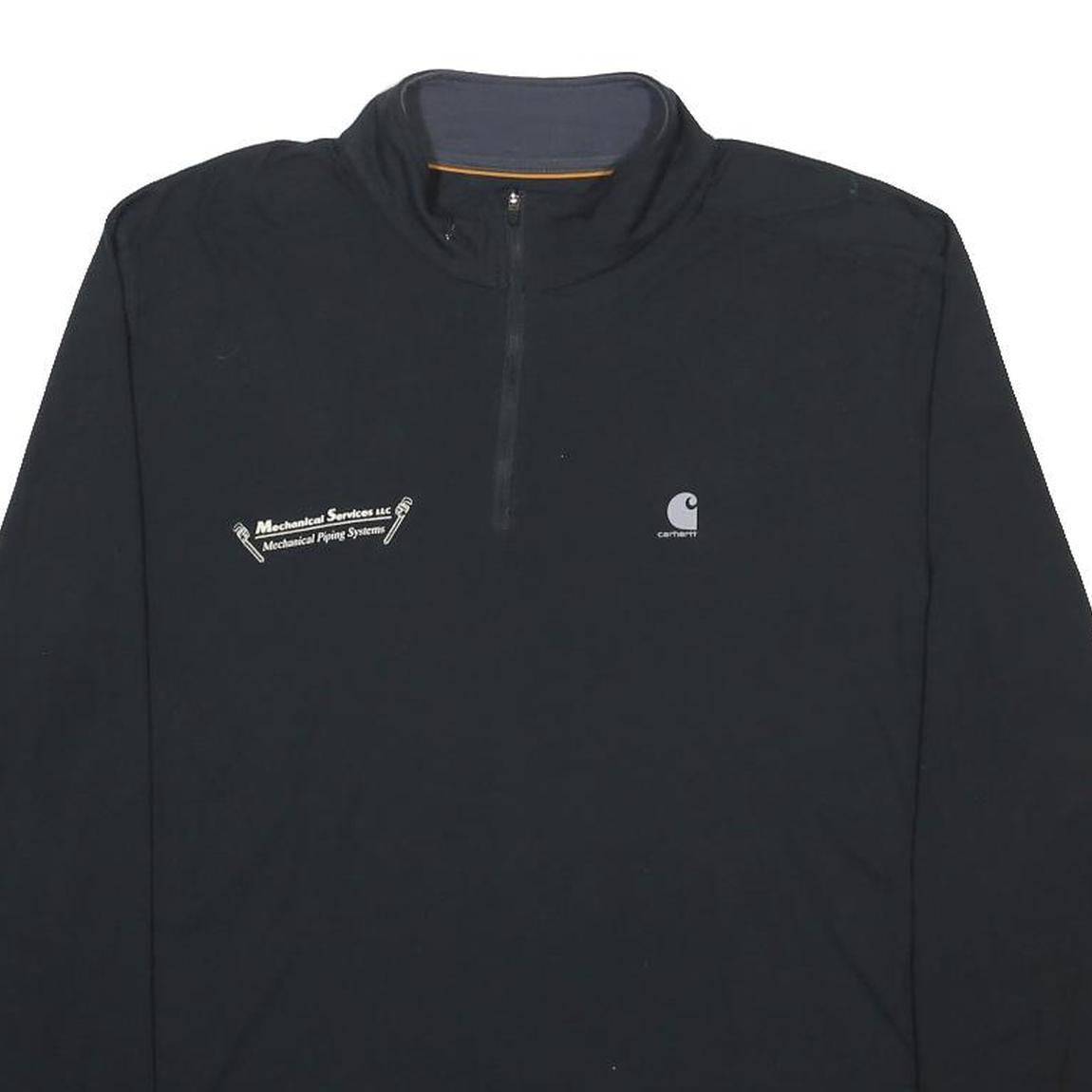CARHARTT Mens Black Pullover Plain Crew Neck Basic Knit XL Work Jumper