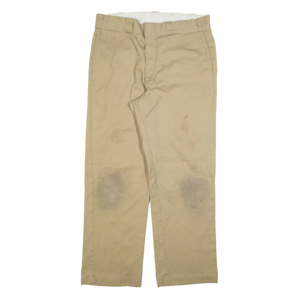 DICKIES 874 Workwear Mens Trousers Beige Regular Straight W34 L30