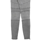 LEVI'S Womens Slim Grey Denim Slim Jeans W26 L28 Biker Style Zip Detail