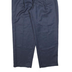TOPMAN Mens Polyester Blend Navy Relaxed Straight Trousers W34 L32 Smart Office