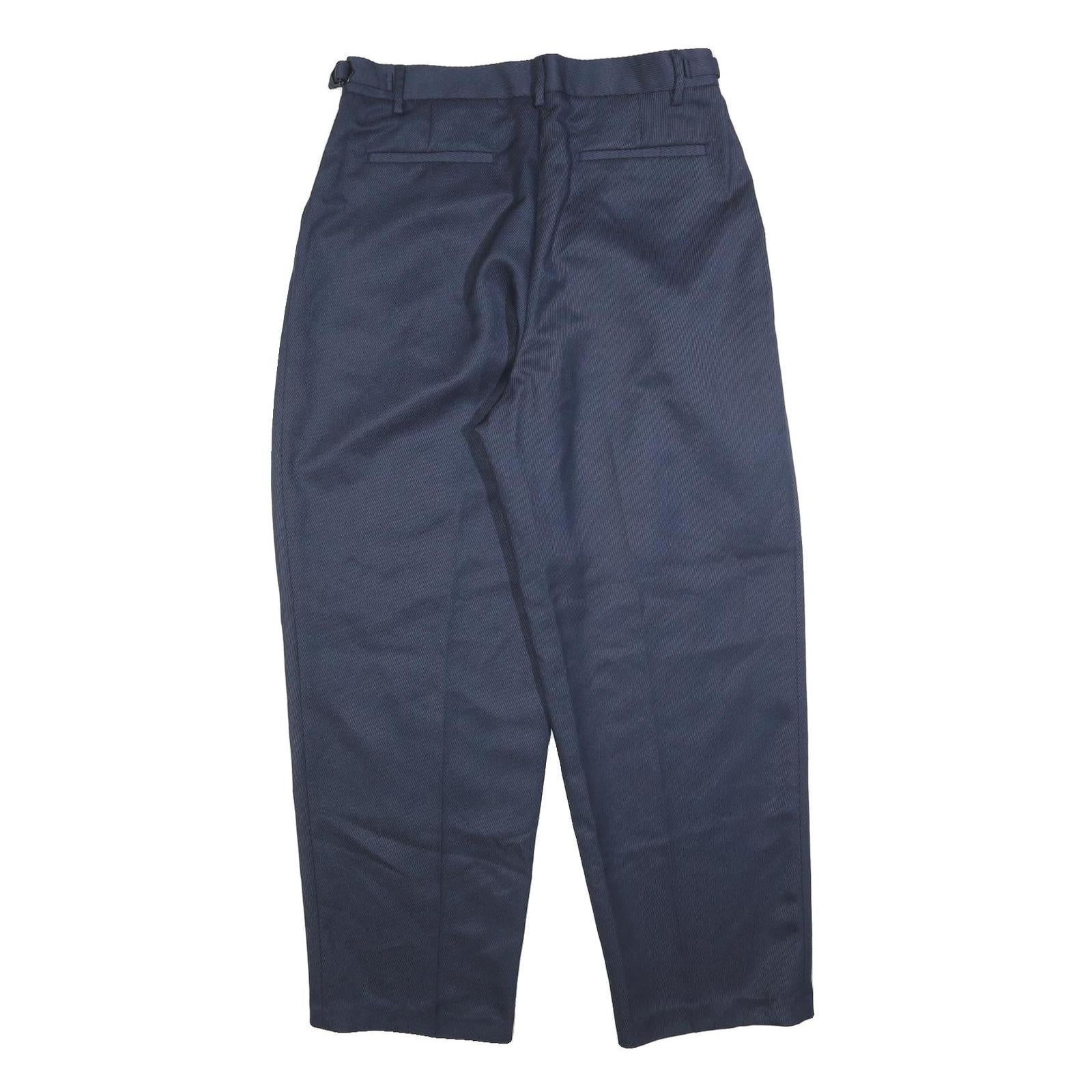 TOPMAN Mens Polyester Blend Navy Relaxed Straight Trousers W34 L32 Smart Office