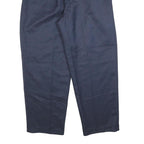 TOPMAN Mens Polyester Blend Navy Relaxed Straight Trousers W34 L32 Smart Office