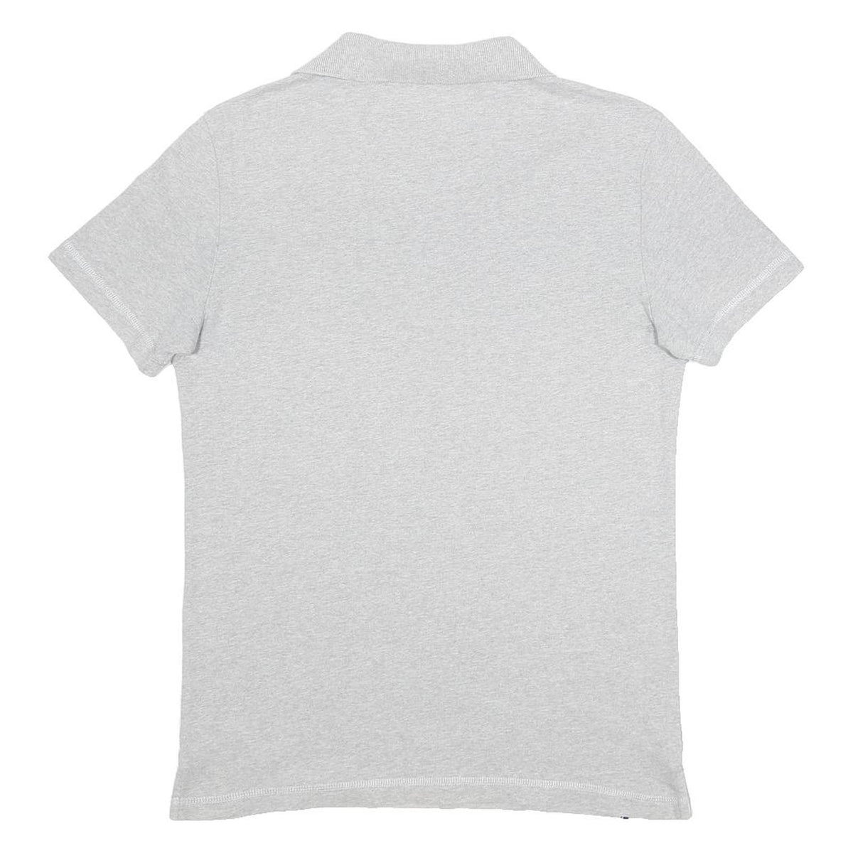 LE COQ SPORTIF Mens Grey Short Sleeve Plain M Cotton Polo Shirt Casual