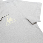 LE COQ SPORTIF Mens Grey Short Sleeve Plain M Cotton Polo Shirt Casual