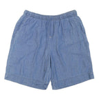 CORAL BAY Mens Blue Casual Shorts M W30 Cotton Blend Elastic Waist Pockets
